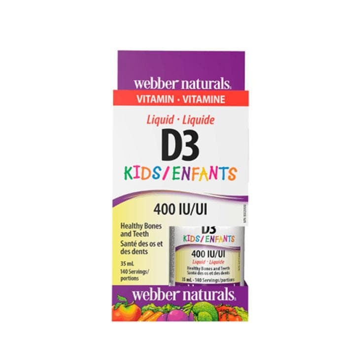 ВИТАМИН Д3 КИДС течен 400 IU 35 мл. / WEBBER NATURALS VITAMIN D3 KIDS liquid 400 IU 35 ml.