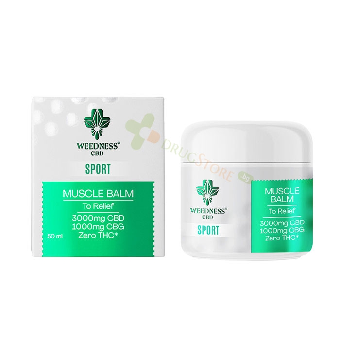 МАСАЖЕН БАЛСАМ 3000 мг CBD И 1000 мг CBG 50 мл / WEEDNESS CBD MUSCLE BALM 3000 mg CBD И 1000 mg CBG