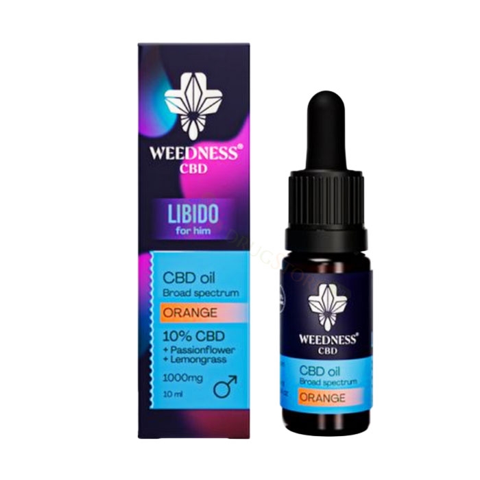 МАСЛО ЛИБИДО ЗА НЕГО 10% CBD ПОРТОКАЛ 10 мл / WEEDNESS CBD CBD OIL LIBIDO FOR HIM 10% CBD STRAWBERRY