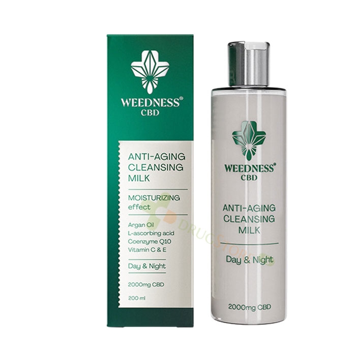 ПОЧИСТВАЩО МЛЯКО ЗА ЛИЦЕ ПРОТИВ СТАРЕЕНЕ 2000 мг CBD 200 мл / WEEDNESS CBD ANTI-AGING CLEANSING MILK 2000 mg CBD