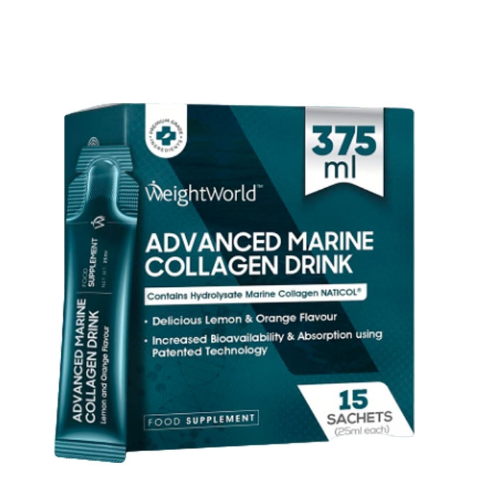 ХИДРОЛИЗИРАН МОРСКИ КОЛАГЕН саше 25 мл 15 броя / WEIGHT WORLD ADVANCED MARINE COLLAGEN DRINK