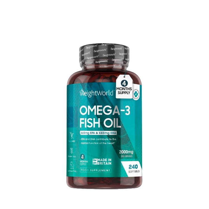 ОМЕГА-3 РИБЕНО МАСЛО капсули 240 броя / WEIGHT WORLD OMEGA-3 FISH OIL
