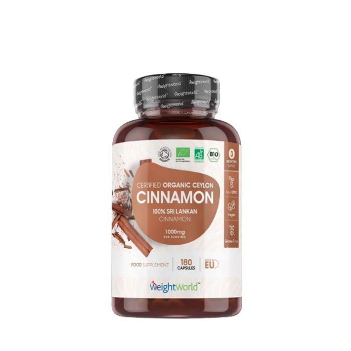 ЦЕЙЛОНСКА КАНЕЛА (ОРГАНИК) капсули 180 броя / WEIGHT WORLD ORGANIC CEYLON CINNAMON