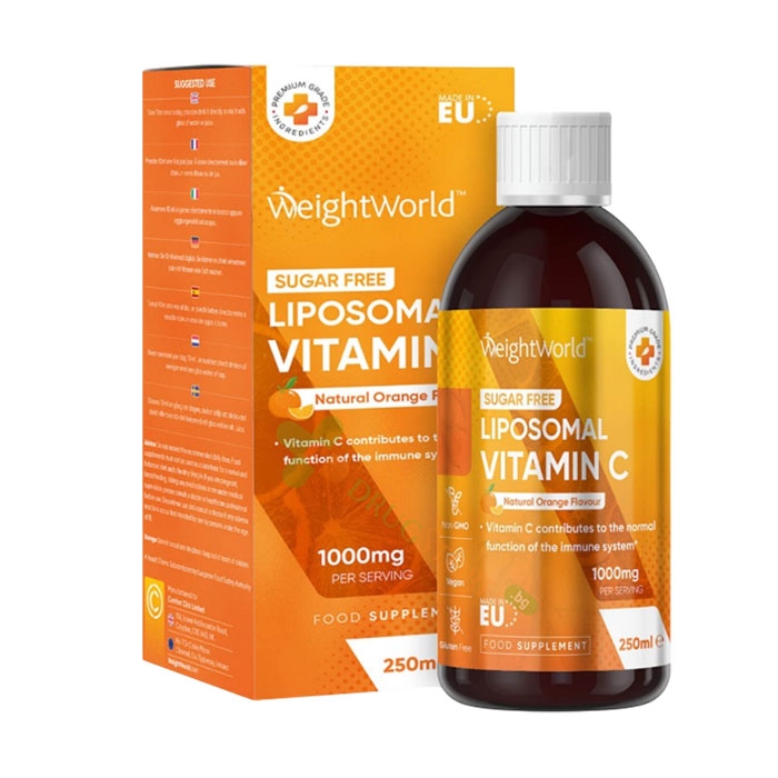 ВИТАМИН C (ЛИПОЗОМЕН) разтвор с вкус на портокал 250 мл / WEIGHT WORLD LIPOSOMAL VITAMIN C orange flavour