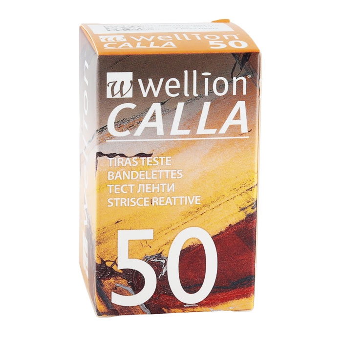 ТЕСТ ЛЕНТИ ЗА ИЗМЕРВАНЕ НА КРЪВНА ЗАХАР WELLION CALLA 50 броя