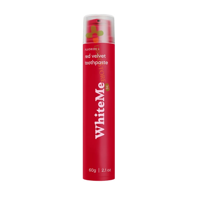 ПАСТА ЗА ЗЪБИ С АРОМАТ НА ТОРТА ЧЕРВЕНО КАДИФЕ 60 г / WHITEME RED VELVET TOOTHPASTE