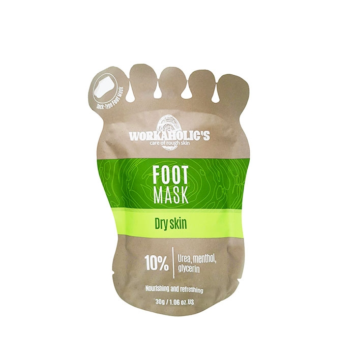 МАСКА ЗА КРАКА ЧОРАП С 10% КОМПЛЕКС ОТ УРЕЯ, МЕНТОЛ И ГЛИЦЕРИН 30 г / WORKAHOLIC’S SOCK TYPE FOOT MASK WITH 10% UREA, MENTHOL AND GLYCERIN