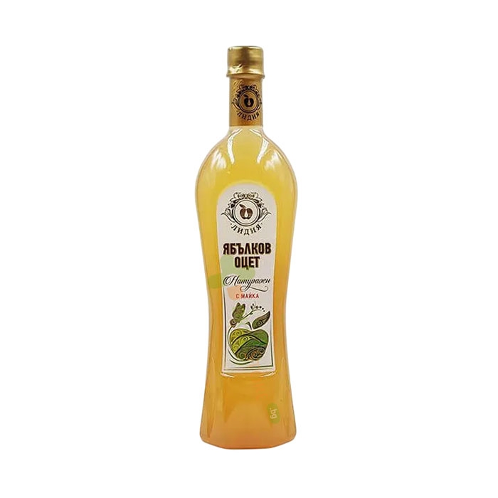 ЯБЪЛКОВ ОЦЕТ ЛИДИЯ С МАЙКА НАТУРАЛЕН 1 л / LIDIA APPLE VINEGAR WITH MOTHER NATURAL