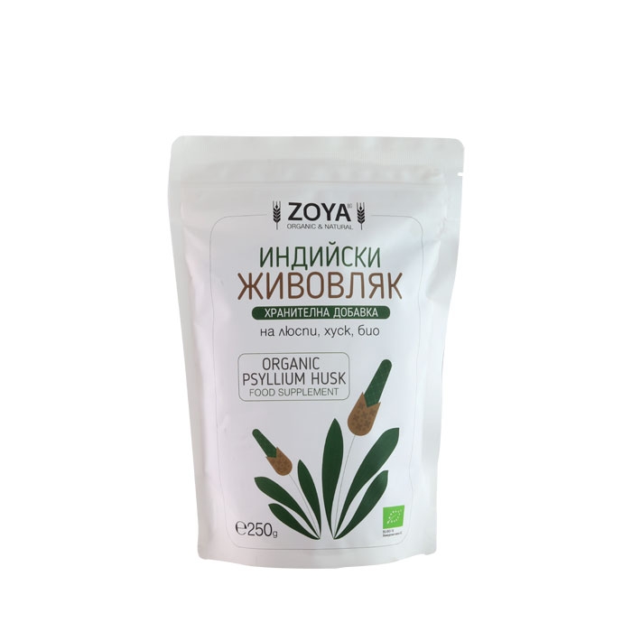 ЗОЯ БИО ИНДИЙСКИ ЖИВОВЛЯК (ХУСК) 250 г / ZOYA PSYLLIUM HUSK
