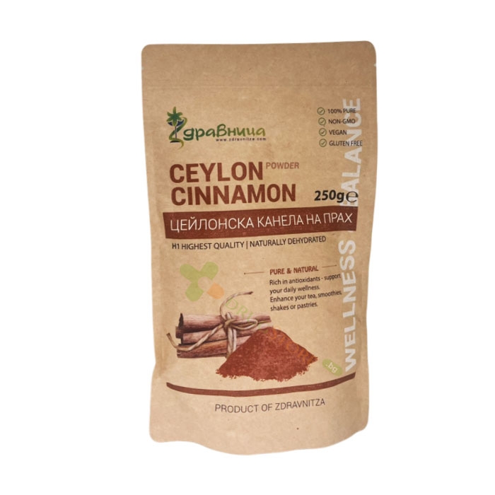 ЗДРАВНИЦА ЦЕЙЛОНСКА КАНЕЛА прах 250 г / ZDRAVNITZA CEYLON CINNAMON powder