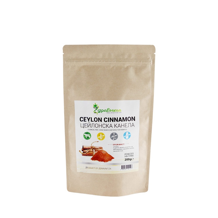 ЗДРАВНИЦА ЦЕЙЛОНСКА КАНЕЛА прах 200 г / ZDRAVNITSA CEYLON CINNAMON POWDER