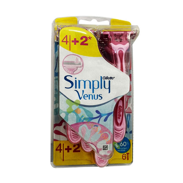 ЖИЛЕТ СИМПЛИ ВИЙНЪС САМОБРЪСНАЧКА 4 + 2 броя / PROCTER &amp; GAMBLE GILLETTE SIMPLY VENUS