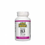 НАТУРАЛ ФАКТОРС ВИТАМИН Б3 таблетки 100 мг. 90 броя / NATURALS FACTORS VITAMIN B3