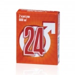 „24“  ПРИРОДНА МЪЖКА СИЛА капсули 600 мг. 2 броя / „24“ NATURAL MEN'S POWER