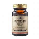 СОЛГАР ВИТАМИН D3 капсули 600 IU 60 броя / SOLGAR VITAMIN D3 600 IU