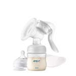 РЪЧНА ПОМПА ЗА КЪРМА NATURAL MOTION + БУТИЛКА NATURAL 125 мл. + БИБЕРОН ЗА ХРАНЕНЕ / PHILIPS AVENT NATURAL MOTION MANUAL BREAST PUMP + STORAGE VESSEL 