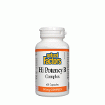 НАТУРАЛ ФАКТОРС ВИТАМИН B КОМПЛЕКС HI POTENCY капсули 50 мг. 60 броя / NATURAL FACTORS HI POTENCY B COMPLEX