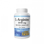 НАТУРАЛ ФАКТОРС L-АРГИНИН таблетки 1000 мг. 180 броя / NATURAL FACTORS L-ARGININE 