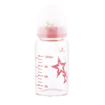 ЛОРЕЛИ СТЪКЛЕНО ШИШЕ С АНТИ-КОЛИК БИБЕРОН 120 мл / BERTONI - LORELLI GLASS FEEDING BOTTLE WITH ANTI-COLIC NIPPLE