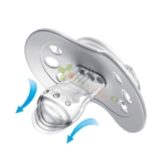 СИЛИКОНОВА ЗАЛЪГАЛКА STARDUST СИНЯ 3 - 6 месеца 2 броя / LOVI SILICONE SOOTHER STARDUST BLUE 3 - 6 months