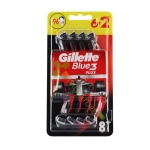 ЖИЛЕТ БЛУ ТРИ ПЛЮС САМОБРЪСНАЧКА С 3 НОЖЧЕТА 6+2 броя / PROCTER & GAMBLE GILLETTE BLUE 3 PLUS