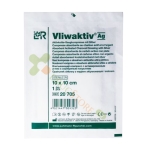 ВЛИВАКТИВ Ag ПРЕВРЪЗКА С АКТИВЕН ВЪГЛЕН И СРЕБРО 10 х 10 см 1 брой / LOHMANN & RAUSCHER VLIWAKTIV Ag ACTIVATED CHARACOAL ROPE WITH SILVER  10 х 10 cm 