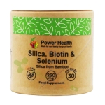 СИЛИЦИЙ + БИОТИН + СЕЛЕН капсули 30 броя / POWER HEALTH SILICA, BIOTIN & SELENIUM 