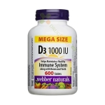 ВИТАМИН D3 таблетки 1000 IU 600 броя / WEBBER NATURALS  VITAMIN D3 tablets 1000 IU 