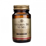 СОЛГАР ВИТАМИН Б6 таблетки 50 мг. 100 броя / SOLGAR VITAMIN B6 tablets 50 mg. 100