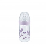 ШИШЕ СЪС СИЛИКОНОВ БИБЕРОН НУК NATURE SENSE TEMPERATURE CONTROL  6-18 месеца размер M 260 мл. / NUK NATURE SENSE BOTTLE WITH SILICONE RUBBER 6-18 months size M 260 ml