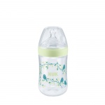 ШИШЕ СЪС СИЛИКОНОВ БИБЕРОН НУК NATURE SENSE TEMPERATURE CONTROL  6-18 месеца размер M 260 мл. / NUK NATURE SENSE BOTTLE WITH SILICONE RUBBER 6-18 months size M 260 ml