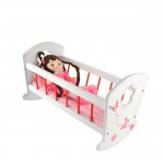 ДЪРВЕНО ЛЕГЛО ЗА КУКЛА ИСО KRU6508 / ISO WOODEN BED FOR A DOLL KRU 6508