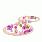 ДЪРВЕН ВЛАК С РЕЛСИ - ПРИКАЗНИ ФИГУРКИ BJT022 / BIGJIGS TOYS WOODEN TRAIN WITH RAILS - FAIRY TALE FIGURES BJT022