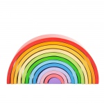 ДЪРВЕНА ДЪГА ЗА ПОДРЕЖДАНЕ - ГОЛЯМА БИГДЖИГС / BIGJIGS TOYS WOODEN STACKING RAINBOW - LARGE