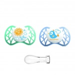 НУВИТА ЗАЛЪГАЛКА AIR55 SYM 6+ МЕСЕЦА 7081 2 броя / NUVITA BABY PACIFIER AIR55 SYM 6+ months 7081