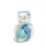 СИЛИКОНОВА ЗАЛЪГАЛКА СИНЯ ФОЛКИ 6-18 месеца 2 броя ЛОВИ / LOVI SILICONE SOOTHER BLUE FOLKY 6 - 18 months