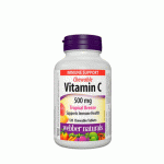 ВИТАМИН C с вкус на тропически плодове 500 мг. дъвчащи таблетки 120 броя / WEBBER NATURALS VITAMIN C TROPICAL BREEZE