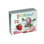 ФОРСИВИТ ЗА ДЕЦА таблетки за смучене с вкус на ягода 30 мг. 32 броя / ADDISAN PHARMA FORSIVIT FOR CHILDREN 