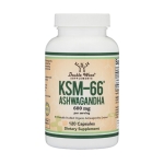 АШВАГАНДА KSM-66 капсули 120 броя / DOUBLE WOOD ASHWAGANDHA KSM-66 