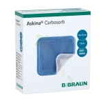 АСКИНА КАРБОСОРБ АБСОРБИРАЩА ПРЕВРЪЗКА ЗА РАНА 10 см / 10 см 10 броя / B.BRAUN ASKINA CARBSORB 10 sm / 10 sm 