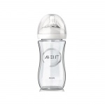 БЕБЕШКО ШИШЕ НАТУРАЛ СТЪКЛЕНО 1+ месеца 240 мл. / AVENT NATURAL GLASS BOTLLE 1+
