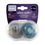 АВЕНТ ЗАЛЪГАЛКА ULTRA SOFT птица 6-18 месеца 2 броя + КУТИЯ / AVENT SOOTHER ULTRA SOFT bird 6-18 months + BOX