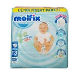 БЕБЕШКИ ПЕЛЕНИ МОЛФИКС МИДИ №3 4 - 9 кг 108 броя / HAYAT MOLFIX DIAPERS MIDI N3 4 - 9 kg 
