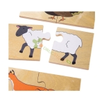 ДЪРВЕН ПЪЗЕЛ ЗА СЪОТВЕТСВИЕ - ФЕРМЕРСКИ ЖИВОТНИ 34042 / BIGJIGS TOYS WOODEN PUZZLE - FARM ANIMALS