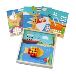 ДЪРВЕНА МОЗАЙКА - МОРСКИ КАРТИНИ 34004 / BIGJIGS TOYS WOODEN MOSAIC - SEABED