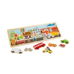 МАГНИТЕН ДЪРВЕН ПЪЗЕЛ ГРАД BJ910 / BIGJIGS MAGNET WOODEN PUZZLE CITY