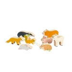 МАЛКИ ДЪРВЕНИ ГОРСКИ ЖИВОТНИ 8 броя 32011 / BIGJIGS TOYS FOREST ANIMALS