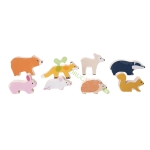 МАЛКИ ДЪРВЕНИ ГОРСКИ ЖИВОТНИ 8 броя 32011 / BIGJIGS TOYS FOREST ANIMALS