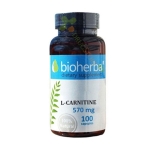 БИОХЕРБА L - КАРНИТИН капсули 570 мг 100 броя / BIOHERBA L - CARNITINE capsules 570 mg 