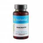 БИОХЕРБА ПАНКРЕАТИН ЕНЗИМИ + ВИТАМИН C капсули 100 броя / BIOHERBA PANCREATIN + VITAMIN C